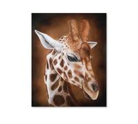 PGCKSK Diamond Painting，Girafe Timide，5D Broderie Diamant kit Complet,DIY Perle Diamant à Coller Tableau Peinture,Canevas Point de Croix Kits pour la Deco Chambre（30x40cm）-D47