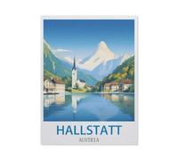 PGCKSK DIY 5D Diamant Peinture Broderie Kit Diamant Peinture，Hallstatt, Autriche - Affiche de voyage vintage，Mosa?que Artisanat Cadeaux Faits à La Main（40 x 50 cm/15.74 x 19.68 pouces）-CR70