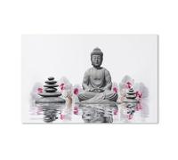 PGCKSK DIY 5D Diamant Peinture Kits Diamond Painting Adultes Enfant，Statue De Bouddha dans l'eau，Pour Décoration De La Maison Peinture Plein Diamant Cadeaux D'anniversaire（50x50cm）-D90