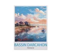 PGCKSK Diy 5D Diamond Painting Kits,Bassin d'Arcachon France,Diamond Painting Kits pour Tableau Decoration Murale Salon Broderie Diamant kit Complet(50 x 60 cm/19.68 x 23.62 pouces)-AL18
