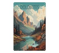 PGCKSK Dolomites Italie，Décoration murale - Plaque en métal pour bar, pub, club, grotte(15x30cm 6x12 inch-X58