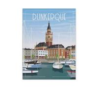 PGCKSK Dunkerque France，Kit de peinture diamant 5D Kit complet d'art en cristal pour adultes et enfants（40 x 50 cm/15.74 x 19.68 pouces）-BN94