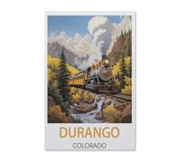 PGCKSK Durango Colorado,panneaux métalliques en étain, Art mural | Affiche imprimée en fer blanc épais, décoration murale(20x30cm 8x12 inch-AB59