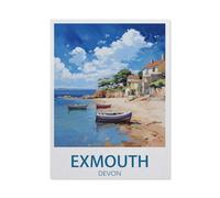 PGCKSK Exmouth Devon,panneaux métalliques en étain, Art mural | Affiche imprimée en fer blanc épais, décoration murale(15x30cm 6x12 inch-AD99