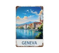PGCKSK Genève Suisse,Décoration murale - Plaque en métal pour bar, pub, club, grotte(30x40cm 12x16 inch-N38