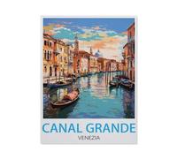 PGCKSK Grand Canal Venise,panneaux métalliques en étain, Art mural | Affiche imprimée en fer blanc épais, décoration murale(15x30cm 6x12 inch-AP43