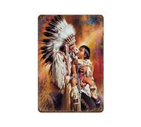 PGCKSK Indiens,Décoration murale - Plaque en métal pour bar, pub, club, grotte,15 x 30 cm (6 x12 inch)-S18