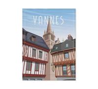 PGCKSK Kits de peinture diamant 5D,Vannes France,Full Drill Arts du diamant Peinture par numéros Kits pour la décoration murale de la maison(30 x 40 cm/11.81 x 15.74 pouces)-BM89