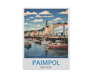 PGCKSK Métal Étain Signe，Paimpol Bretagne，Plaque Rétro Fer Signe Mural Mural Art Déco pour Salle Bain Restaurant Maison Cafés Bar Pub Déco Cadeau(30x40cm 12x16 inch-AR53