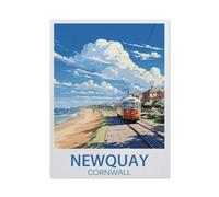 PGCKSK Newquay Cornouailles,panneaux métalliques en étain, Art mural | Affiche imprimée en fer blanc épais, décoration murale(15x30cm 6x12 inch-AC39