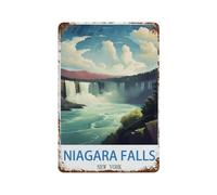 PGCKSK Niagara Falls New York，Panneau en métal - Plaque murale pour maison, bar, café, salle de jeux, garage(20x30cm 8x12 inch-R97