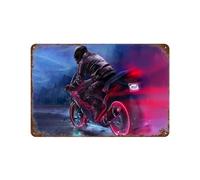 PGCKSK Panneau Métal Vintage,Course de moto,Décoration Murale Rétro Plaque Fer Décoration Murale à Suspendre Cadeau pour Salon,Maison,Cuisine,Bar,Café,Jardin,Pub-30 x 40 cm (12 x 16 inch) K67