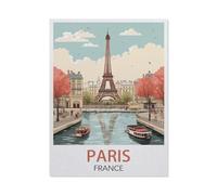 PGCKSK Paris France，Kit de peinture diamant 5D bricolage, strass point de croix, broderie à la main cadeau de vacances adulte/enfant（50 x 60 cm/19.68 x 23.62 pouces）-EW84