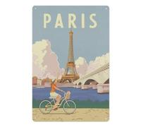 PGCKSK Paris，panneaux métalliques en étain, Art mural | Affiche imprimée en fer blanc épais, décoration murale(30x40cm 12x16 inch-AE59