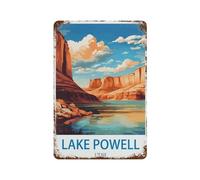PGCKSK Plaque en métal vintage,Lac Powell Utah,garage, grotte de jardin, décoration murale pour maison, cuisine, bar, club(30x40cm 12x16 inch-Q24