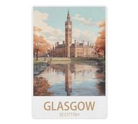 PGCKSK Plaque humoristique en métal,Glasgow Écosse,Décoration murale rétro pour maison, cuisine, salle à manger, bar, café, restaurant, club, grotte(30x40cm 12x16 inch-W83