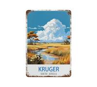 PGCKSK Plaque humoristique en métal，Parc national Kruger Afrique du Sud，Décoration murale rétro pour maison, cuisine, salle à manger, bar, café, restaurant, club, grotte(20x30cm 8x12 inch-Q3