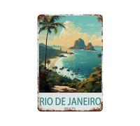 PGCKSK Plaque humoristique en métal,Rio de Janeiro Brésil,Décoration murale rétro pour maison, cuisine, salle à manger, bar, café, restaurant, club, grotte(20x30cm 8x12 inch-P3