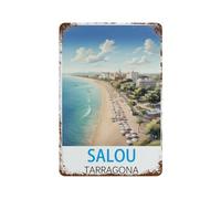 PGCKSK Salou Tarragone，Panneau en métal - Plaque murale pour maison, bar, café, salle de jeux, garage(30x40cm 12x16 inch-P97