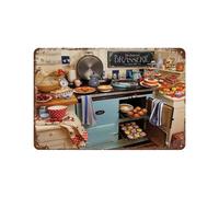 PGCKSK Signe Métal Vintage,Pain d'ustensiles de cuisine de cuisine,Rétro Peinture Plaque Signe En Fer Décor Mural Art Mural Suspendu Pour Salon Maison Café Décoration Noël Cadeau(12 x 16 inch) D-10