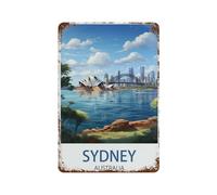 PGCKSK Sydney Australie,panneaux métalliques en étain, Art mural | Affiche imprimée en fer blanc épais, décoration murale(15x30cm 6x12 inch-O59