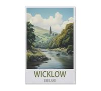PGCKSK Wicklow Irlande,panneaux métalliques en étain, Art mural | Affiche imprimée en fer blanc épais, décoration murale(15x30cm 6x12 inch-AA79