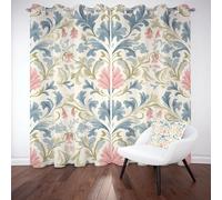 Pggong Rideaux Opaque Fleurs Sauvages Feuille Plantes Rideau à Oeillet Floral Style Victorien Rideau Occultant Thermiques 135x240 cm 2 Panneaux Anti Froid et Chaleur pour Chambre Salon