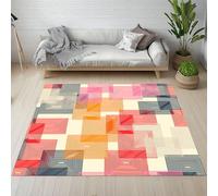 Pggong Tapis de Salon Psychedelic Illusion d'optique Rugs Géométrique Ligne Abstrait Moderne Grand 200x280 cm Doux à Poils Courts, Tapis Lavable, pour Le Chambre à Coucher