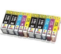 PGI-5 CLI-8 10 XL Cartouches d'encre compatibles pour Canon iP3300 iP3500 iX4000 iX5000 MX700 MP510 MP520 PGI-5BK CLI-8C CLI-8M CLI-8Y - Grande Capacité
