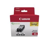 PGI-570PGBK XL Twin Pack - Pack de 2 - 22 ml - XL - noir - original - réservoir d'encre - pour PIXMA TS5051, TS5053, TS5055, TS6050, TS6051, TS6052,