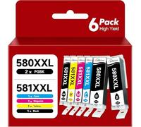 PGI-580 CLI-581 XXL Cartouches d'encre Compatibles avec Canon 581 580 XXL