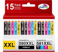 PGI-580 CLI-581 XXL Printer Cartridges Compatible with Canon 580XXL 581XXL Multipack Cartridges for Pixma TS6350 TS705 TS8350 TS8352 TS9550 TS6351 TS8351 TR8550 TR7550 TS9150 Pack of 150