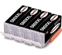 Pgi 580 Xxl Noir Cartouche D'Encre Compatible Pour Cartouche Canon 580 Pgbk Pour Pixma Ts8350 Ts8250 Ts6150 Ts6250 Ts8150 Ts8151 Ts6151 Ts705 Ts9150 Ts9551C Ts9550 Tr7550 (4 Pgbk)[ENC942964]