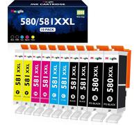 PGI-580XXL CLI-581XXL Cartouches d'encre Compatible pour Canon 580 581 XXL pour Canon Pixma TS6150 TS6151 TS6250 TR8550 TR7550 TS6251 TS9150 TS705 (2 PGBK, 2 Noir, 2 Cyan, 2 Magenta, 2 Jaune)