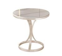 PGKTKCWH Tables Basses Table D'appoint, Présentoir Compact pour Plantes, Plateau en Marbre Et Table Basse avec Cadre en Métal pour Salon, Salle À Manger, Café, Diamètre 40/45/50Cm