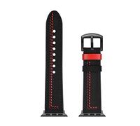 PGLVLZFGFN Bande Compatible for Apple Watch 5 Bande de bande de Watch 38mm 42mm Compatible for IWatch 40mm Série 44mm Série 4 3 2 Bracelet de vachette de suture Strap Bracelet de montre(Noir,42mm 44mm