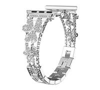 PGLVLZFGFN Bande de montre en acier inoxydable femme compatible for Apple Watch 40mm 38mm Compatible for Iwatch Series 6 SE 5 4 3 Compatible for Apple Watch 44mm Band 42mm Accessoires Bracelet de mont