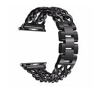 PGLVLZFGFN Bande en acier inoxydable Compatible for Apple Watch 6 SE 5 4 3 2 Bande 40mm 44mm Bracelet de bracelet en métal Compatible for Iwatch Series 6 5 4 3 38mm 42mm Bracelet de montre(B,42mm and