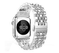 PGLVLZFGFN Bande en acier inoxydable V compatible for la série de montre Apple 5 44mm Strap de bande compatible for IWatch 6 4 3 2 40mm 42mm 38mm Bracelet Bracelet Boucle de papillon de papillon Brace