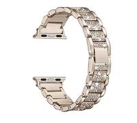 PGLVLZFGFN Bracelet de montre Bracelet en acier inoxydable Compatible for Apple Watch 3 42mm 38mm Band de montre compatible for Iwatch 4 5 6 SE 7 Bande 44mm 40mm 41 45mm Bracelet de montre(Gold,For 42