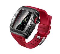PGLVLZFGFN Cas + Verre + Bracelet Compatible for la série Apple Watch Series 7 41mm 41mm 45mm Caoutle Bracelet Cadre en métal Compatible for Iwatch 6 5 4 40mm Couverture 44mm 44mm Bracelet de montre(R