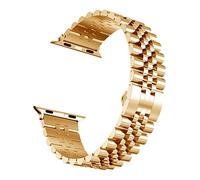 PGLVLZFGFN Cinq Baht Metal Strap compatible for Apple Watch 44mm 42mm Courroie de rechange de 38mm 38mm 38mm Compatible for IWatch 7 6 5 4 3 2 Soi Bande Bracelet de montre(Rose gold,42mm-44mm-45mm)