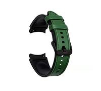 PGLVLZFGFN Sangle de montre 20mm compatible for Samsung Watch4 40mm Bracelet 44mm Compatible for Samsung Galaxy4 Classic 42 46 mm Silicone imperméable en silicone + cuir + cuir Bracelet de montre(Army