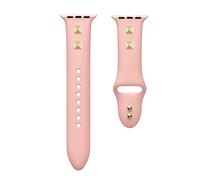 PGLVLZFGFN Sangle de montre de style rivet de conception Compatible for une bande de montre Apple Série4 3 2 1 Bracelet Hommes/Femmes Sangle de silicone 40/44/38 / 42mm Bracelet de montre(Vintage ro