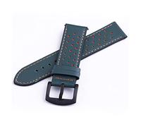 PGLVLZFGFN Sangle de montre en cuir compatible for Samsung Galaxy Watch 3 45 / 41mm / 42mm / 46mm / Actif 2 Bracelet Bracelet Compatible for Huawei Watch GT2 46mm GT 2E STRAPS Bracelet de montre(Green