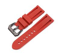 PGLVLZFGFN Sangle de montre silicone de montre en caoutchouc de 22 mm de 22mm de 22mm 22mm 26mm Bracelet de montre(Red Black buckle,22mm)