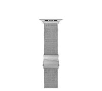 PGLVLZFGFN Sangle milanaise compatible for Apple Watch 44mm IWatch Series 6 4 3 Soi Bracelet Watchband Compatible for bande de montre Apple 42mm 40mm 38mm Sangle de métal Bracelet de montre(Silver 0.6