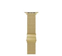 PGLVLZFGFN Sangle milanaise compatible for Apple Watch 44mm IWatch Series 6 4 3 Soi Bracelet Watchband Compatible for bande de montre Apple 42mm 40mm 38mm Sangle de métal Bracelet de montre(Gold 0.6,4