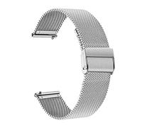 PGLVLZFGFN Sangle milanaise compatible for Fossil Gen 4 Q Venture Hr/Gen 3 Q Venture SmartWatch Bande de poignet en métal 18mm Compatible for Lg Bande d'acier de style de montre Bracelet de montre(S