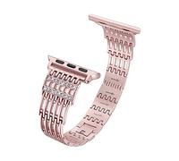 PGLVLZFGFN Strap compatible for Apple Watch SE 7 6 5 4 BAND 40mm 44mm 41mm 45mm 45mm En acier inoxydable Compatible for des accessoires de bracelet IWatch 3 Band 38mm 42mm Bracelet de montre(Rose Gold